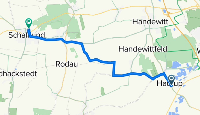 Kosweg 2, Handewitt nach Berliner Ring 23, Schafflund