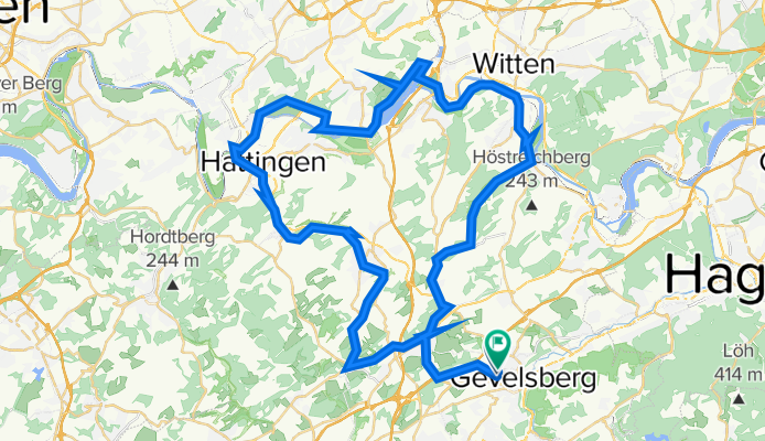 Nelkenstraße 15, Gevelsberg nach Nelkenstraße 1, Gevelsberg