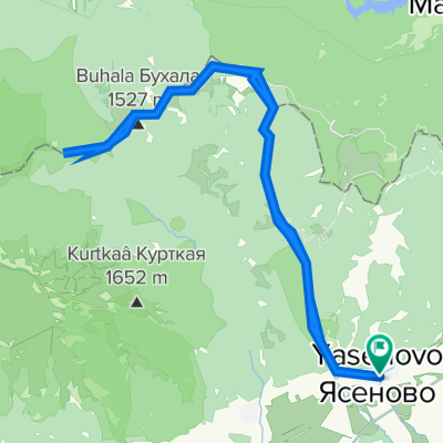 с. Ясеново - х. Партизанска песен - х. Мазалат - с. Ясеново