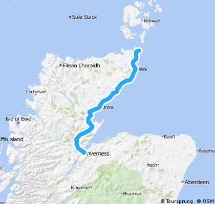 LEJOG - STAGE 10 - Inverness to John O'Gr… - Cycling Route - 🚲 Bikemap