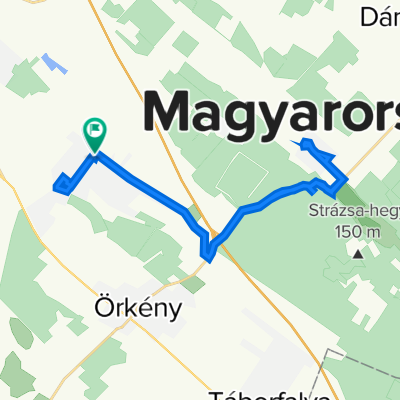 Köztársaság út 72b., Hernád to Fő utca 166b., Hernád