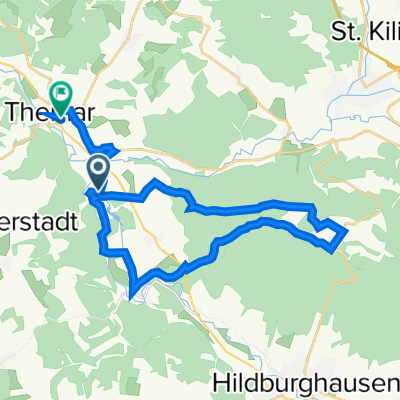 Dorfstraße 50, Grimmelshausen nach Gottesackerwiesen 6, Themar