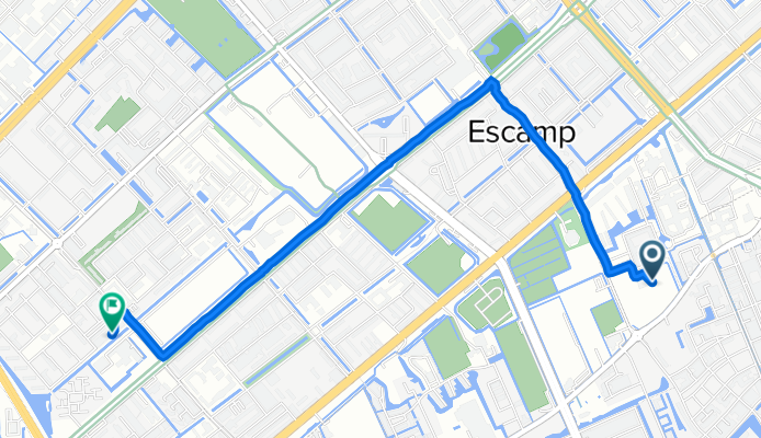 Leyweg 1630, Den Haag naar Parkzijde 71, Den Haag