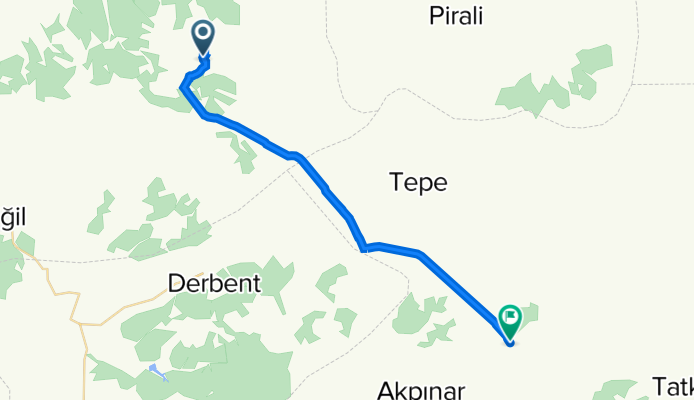 Gökçeyurt Köyü İç Yolu to Derbent Yolu