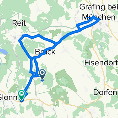 Unnamed Road, Glonn to Wendelsteinstraße 5, Glonn
