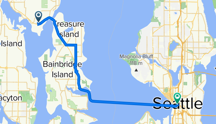 16280 State Highway 305 NE, Poulsbo to 600 4th Ave, Seattle