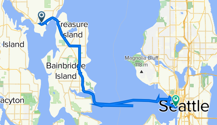 Route from 16280 State Highway 305 NE, Poulsbo