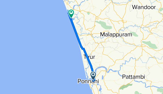 QWPW+9WF, Ponnani to Anangadi - Chaliyam Road, Kadalundi