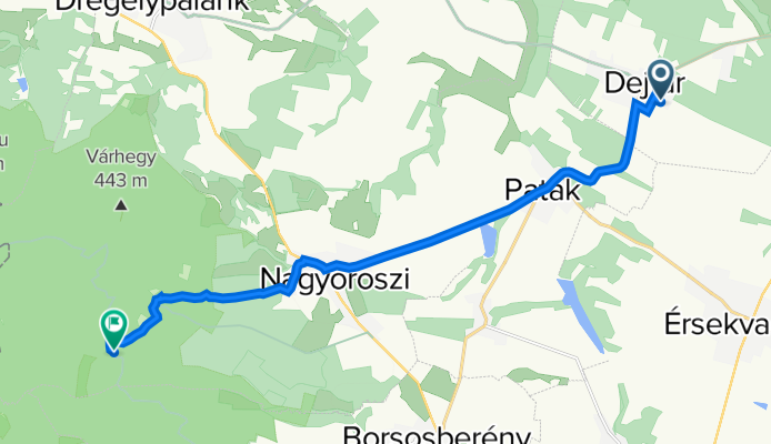 Víztorony utca 7, Dejtár to Unnamed Road, Nagyoroszi