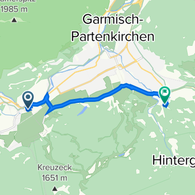 Route von An der Zugspitze 2, Grainau