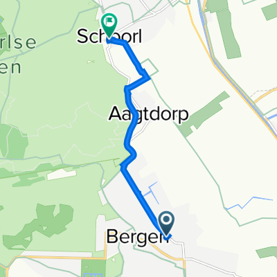 Emmalaan 14, Bergen-Binnen nach Duinweg 1, Schoorl