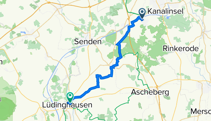 Deermannstraße 14, Münster nach Dietrich-Bonhoeffer-Ring 110, Lüdinghausen