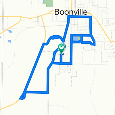 9.91 miles ridden in Boonville neighborhood.