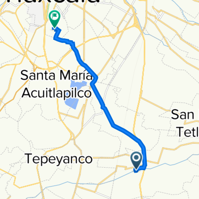 De Calle Ignacio Zaragoza, Teolocholco a Calle Jaime Nuno 9, Tlaxcala de Xicohténcatl