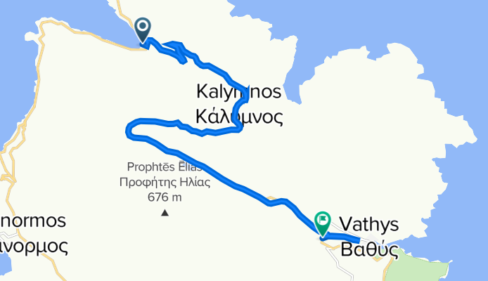 Route nach Kalymnou-Vatheos, Vathys