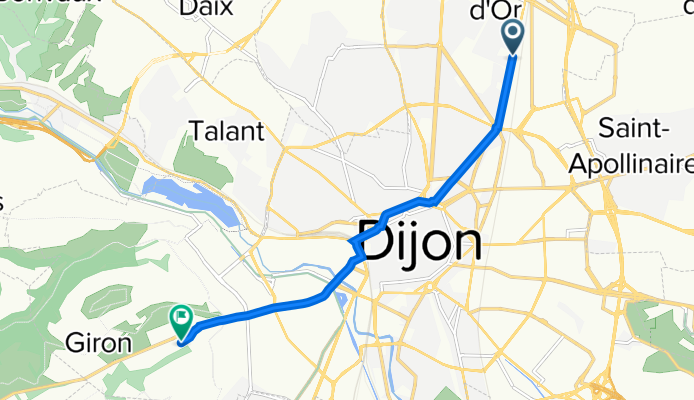 De 53 Avenue de Stalingrad, Dijon à 26 Rue Gustave Noblemaire, Dijon