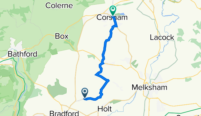 Leigh Road, Bradford Leigh, Bradford-On-Avon to 6 High St, Corsham