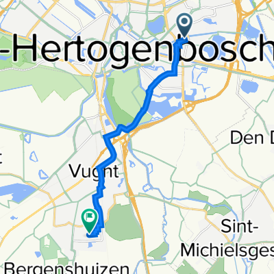 Boornestraat 32, 's-Hertogenbosch naar Rouppe van der Voortlaan 1, Vught