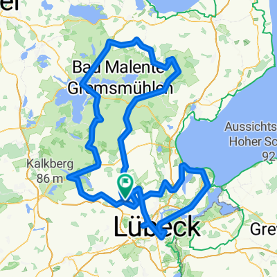 Obernwohlde-Wensin-Berlin-Plön-Malente-Bungsberg-Eutin-Ahrensbök-Obernwohlde-Arfrade-Curau-Pariner Berg-Ratekau-Timmendorfer Strand-Travemünde-Lübeck-Stockelsdo
