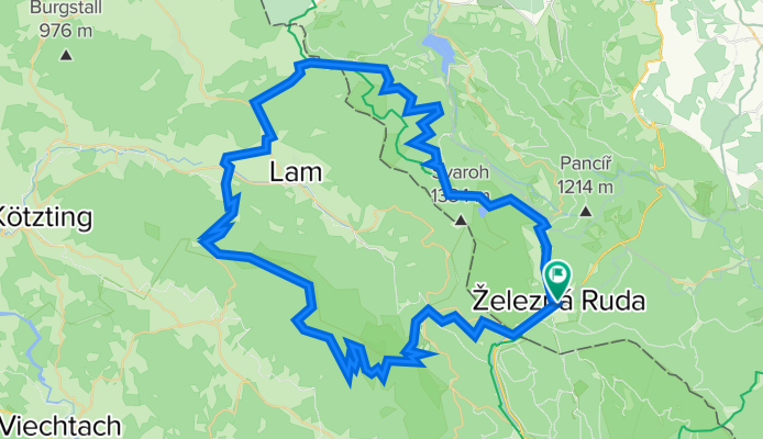 Zelezna Ruda - Brennes - Grosser Arber - Schareben - Eck - Zadni Chalupy - Statecek - Cerne Jezero - Zelezna Ruda 