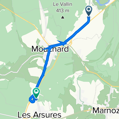 D48, Port-Lesney nach Grande Rue, Les Arsures