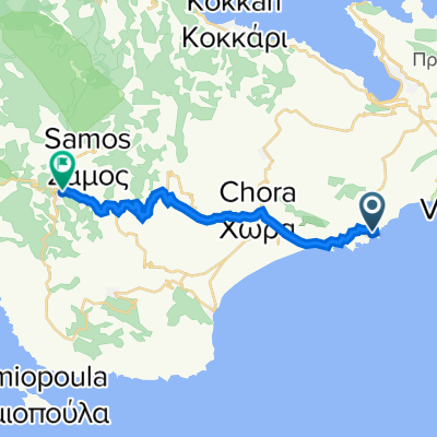 Route nach Karlovasou-Pyrgou, Pyrgos