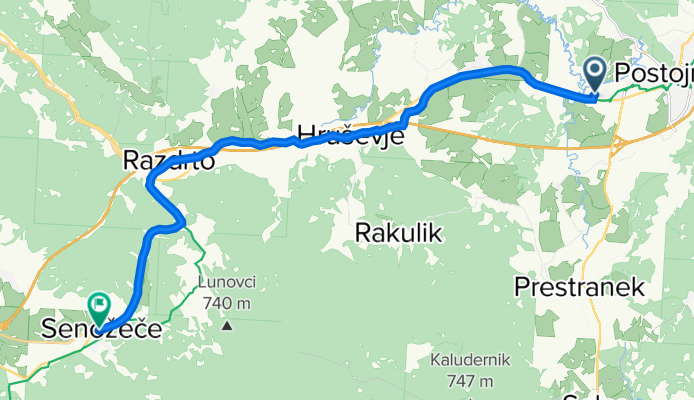 Tržaška cesta 88, Postojna nach Senožeče 147, Senožeče
