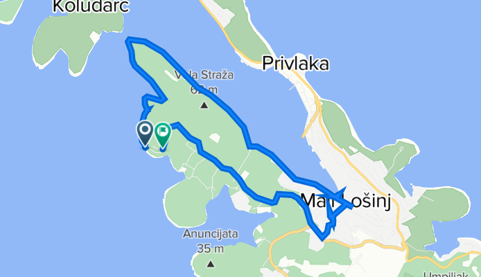 Route nach Čikat, Mali Lošinj