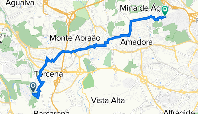 De Rua Ferrarias Del Rei 6A a Rua Almeida Garrett 13, Brandoa