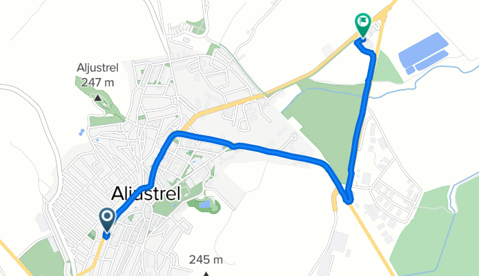 De Rua Doutor Rafael Barradas 44, Aljustrel a Rua da Estalagem 31, Aljustrel