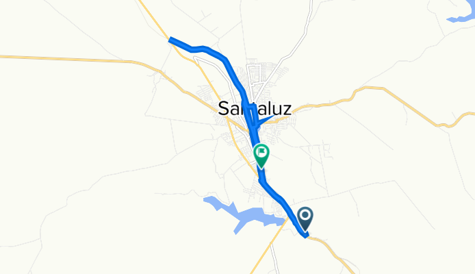 De BA-084, Santaluz a Avenida Nilton Oliveira Santos, 975, Santaluz