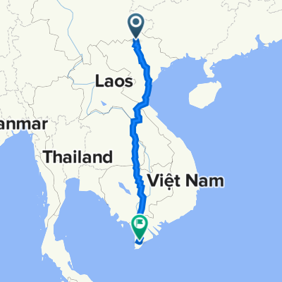 Cao Bồ, Thành phố Hà Giang to Cà Mau, Thành phố Cà Mau