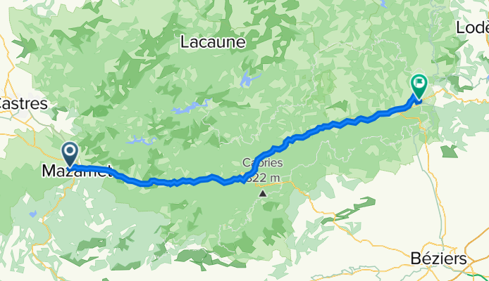 De Rue du Val d'Aussillon 68 à Chemin Joli Cantel 10, Bédarieux