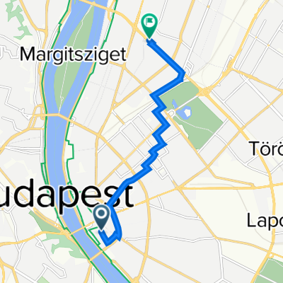 Veres Pálné utca 9., Budapest V. kerület to Róbert Károly körút 44–46., Budapest XIII. kerület