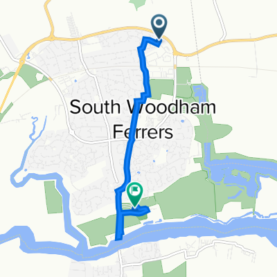 8 Hawkwood Close, Chelmsford to Marsh Farm Country Park, Marsh Farm Road, Chelmsford