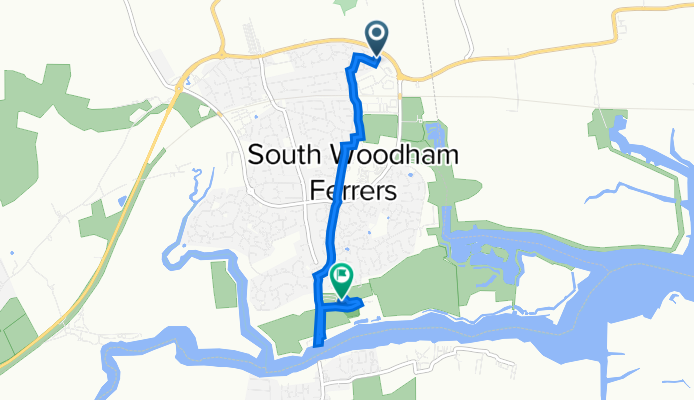 8 Hawkwood Close, Chelmsford to Marsh Farm Country Park, Marsh Farm Road, Chelmsford