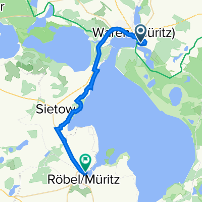 Am Kurpark 1, Waren nach Am Hafen 1, Ludorf