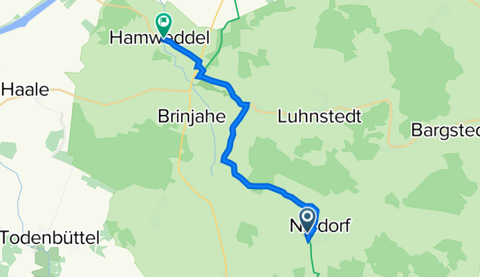 Mittelweg 16, Nindorf nach Dorfstraße 17, Hamweddel