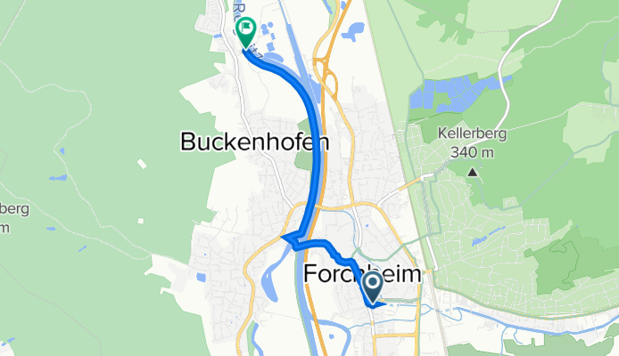 Torstraße 16, Forchheim nach Zur Staustufe, Forchheim