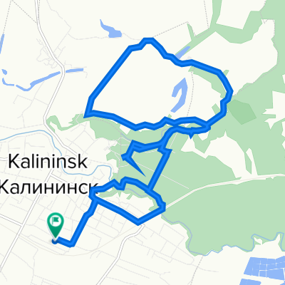От Пролетарская улица 45, Калининск до Пролетарская улица 45, Калининск