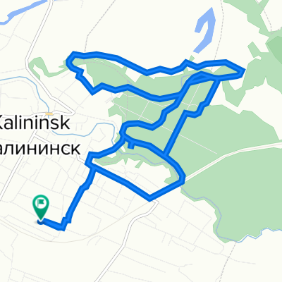 От Пролетарская улица 45, Калининск до Пролетарская улица 45, Калининск