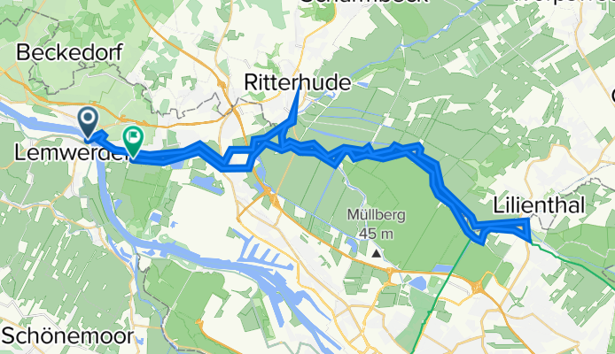 Lemwerder Fähranleger nach Lesumbroker Landstraße 151, Bremen