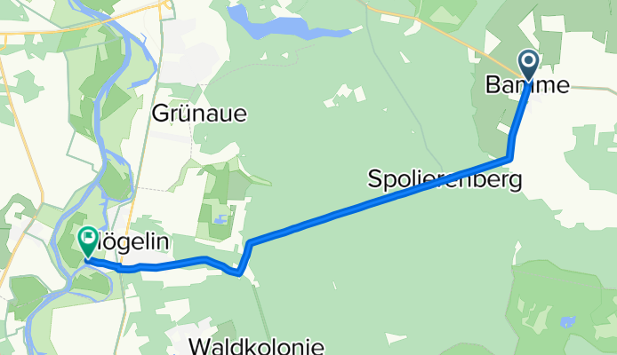 Route von Lindenstraße 36, Nennhausen