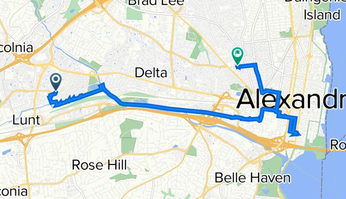 Route from South Pickett Street 430, Alexandria