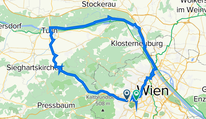 111111.Hietzinger Kai 71-73, Wien nach Siebeneichengasse 9, Wien