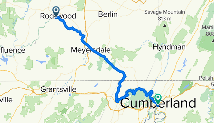 Great Allegheny Passage, Rockwood to 17 Howard St, Cumberland