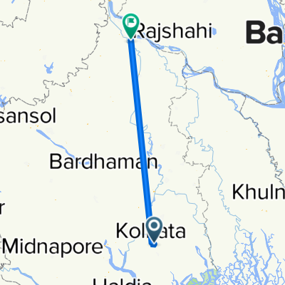 Unnamed Road, Kolkata to C5F5+222, Kul Gachhi