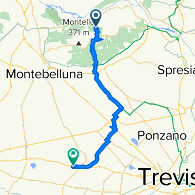 Da Via Cesare Battisti 50, Volpago del Montello a Via Brigata Marche 1a, Istrana