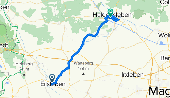 Bahnhofstraße 20, Eilsleben to Bahnhofstraße 34, Haldensleben