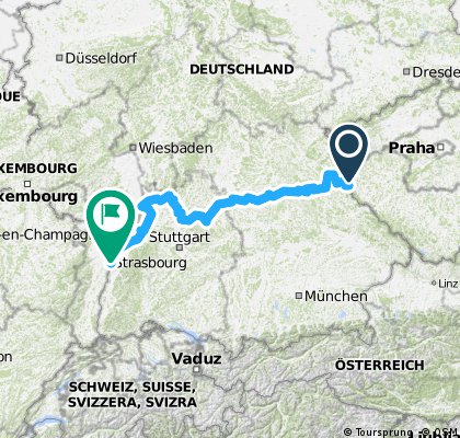 Paneuropa radweg (Germany) | Bikemap - Your bike routes
